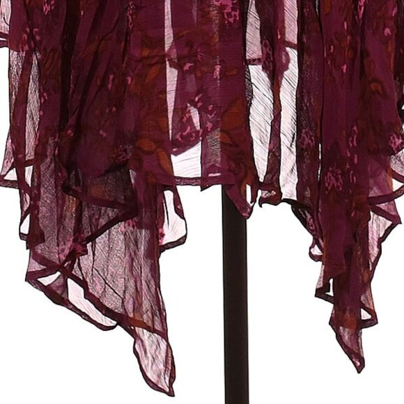 💥INSANELY BEAUTIFUL💥Cleobella Bohimian Gypsy Asymmetrical Skirt in Maroon - Picture 12 of 15